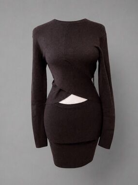 One Grey Day cut out sweater dress